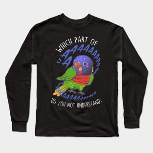 Green-naped Rainbow Lorikeet Parrot Aaaa Long Sleeve T-Shirt